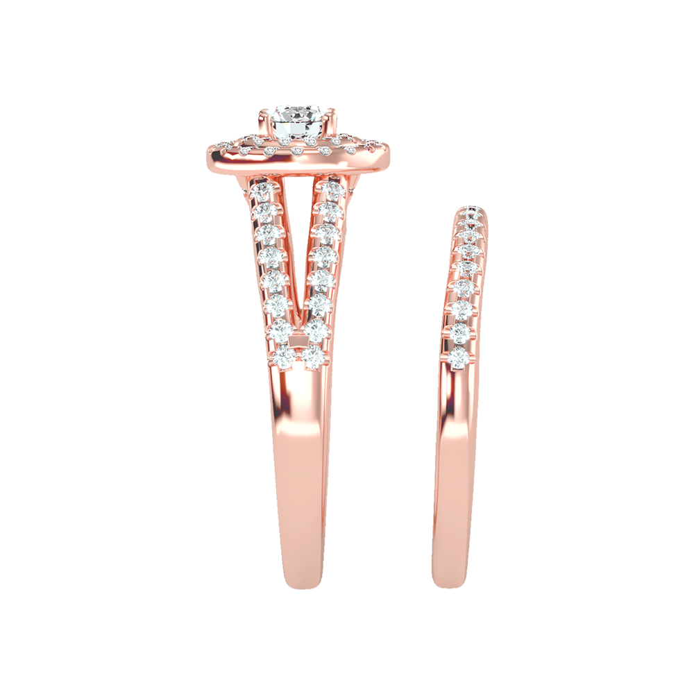 Glistening Bridal Ring Set - Eight