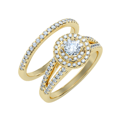 Glistening Bridal Ring Set - Nine