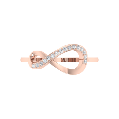 Glistening Infinity Ring In 925 Sterling Silver - Two