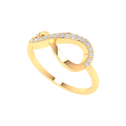 Glistening Infinity Ring In 925 Sterling Silver - Nine