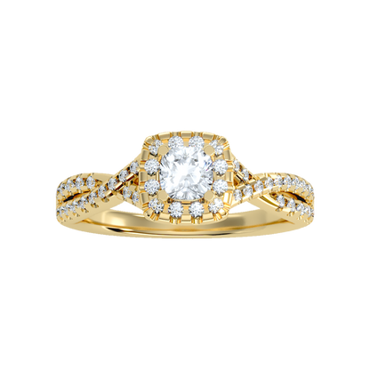 Glistening Halo Ring In 925 Sterling Silver - Eleven