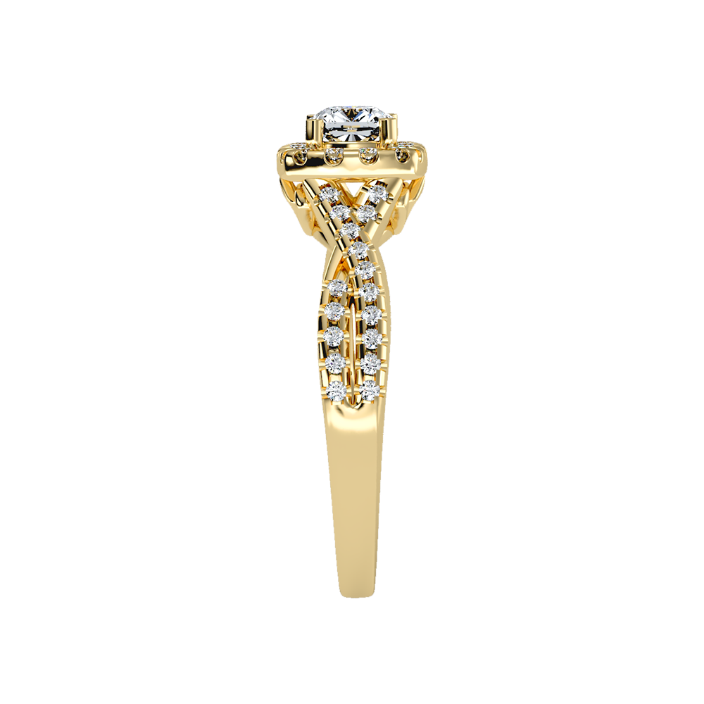 Glistening Halo Ring In 925 Sterling Silver - Twelve