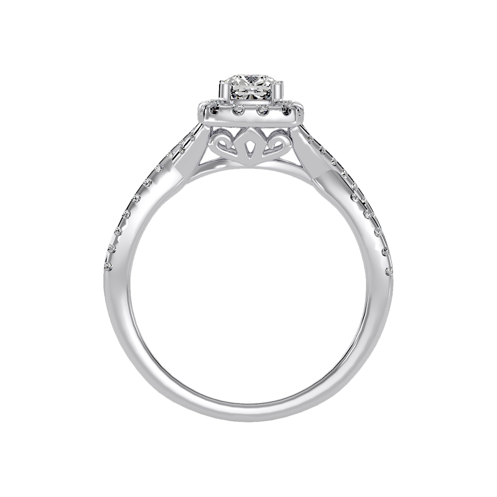 Glistening Halo Ring In 925 Sterling Silver - Three