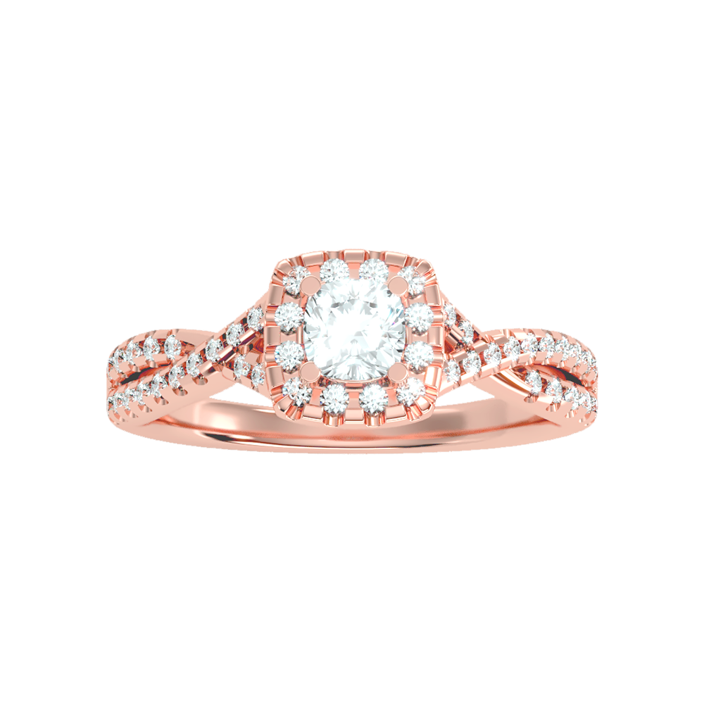 Glistening Halo Ring In 925 Sterling Silver - Seven