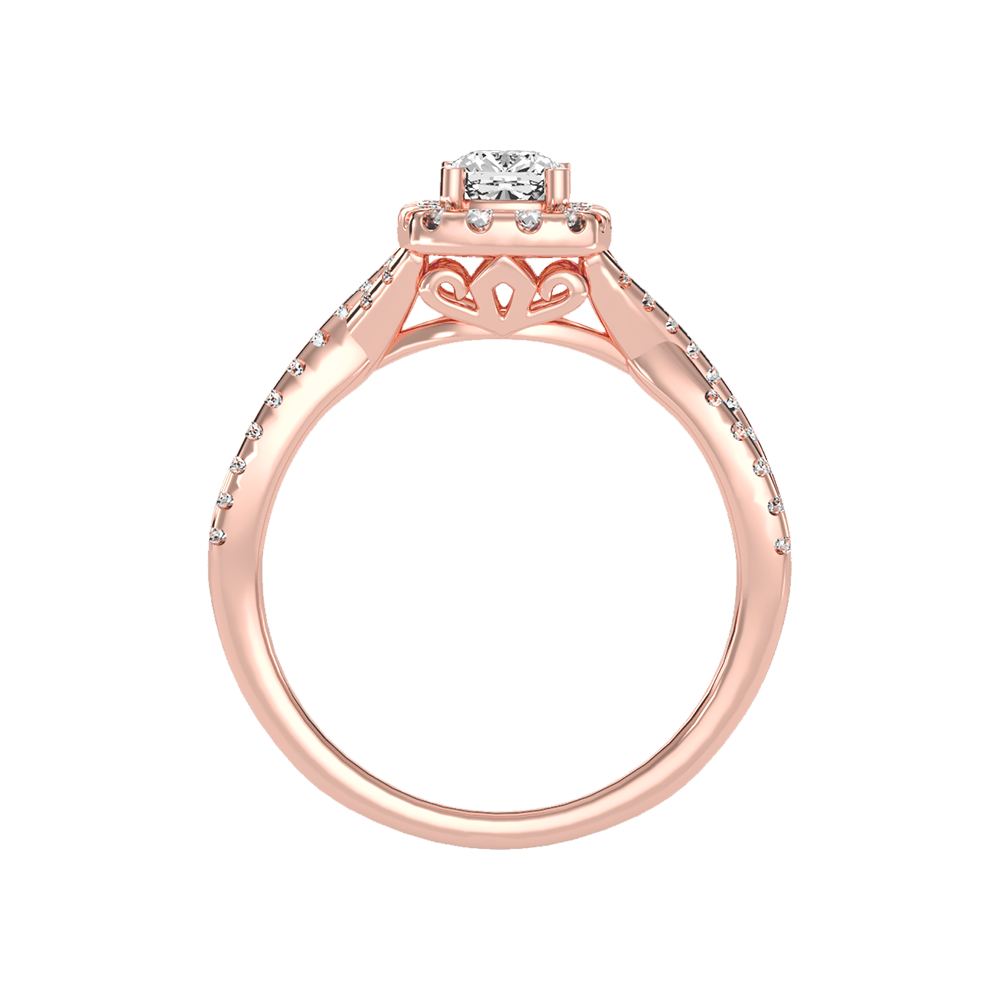 Glistening Halo Ring In 925 Sterling Silver - Nine