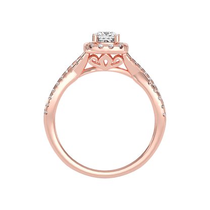Glistening Halo Ring In 925 Sterling Silver - Nine