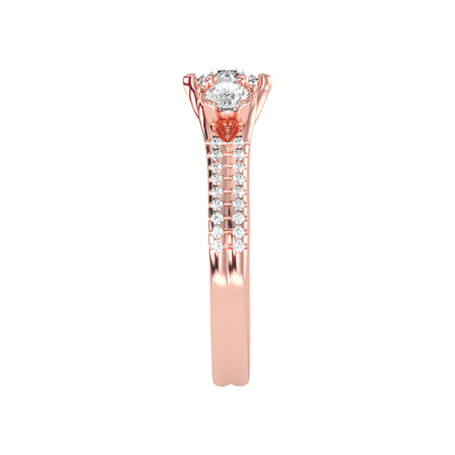 Glittering Tri Stone Ring - Three