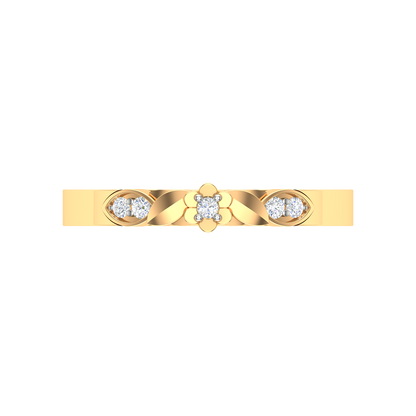 Glittery Loop Diamond Ring In 925 Sterling Silver - Eleven