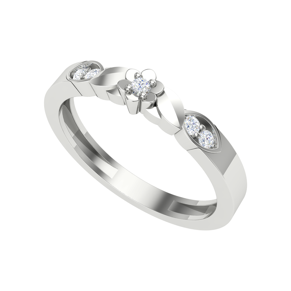 Glittery Loop Diamond Ring - Two