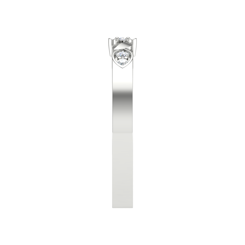 Glittery Loop Diamond Ring - Five