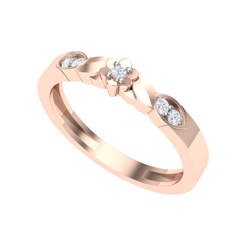 Glittery Loop Diamond Ring - Six