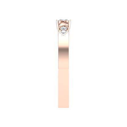 Glittery Loop Diamond Ring In 925 Sterling Silver - Nine