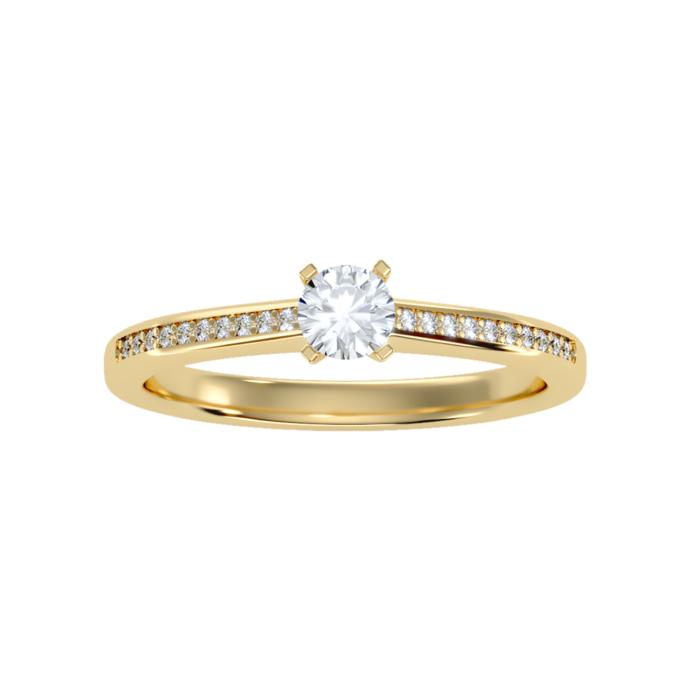 Glittery Solitaire Ring - Ten