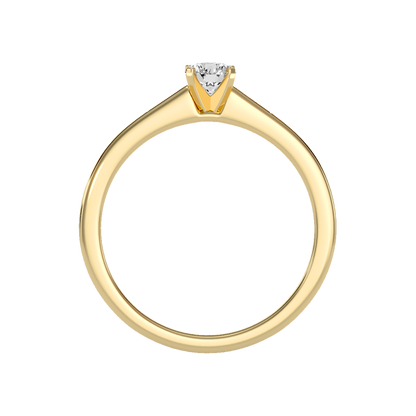 Glittery Solitaire Ring In 925 Sterling Silver - Twelve