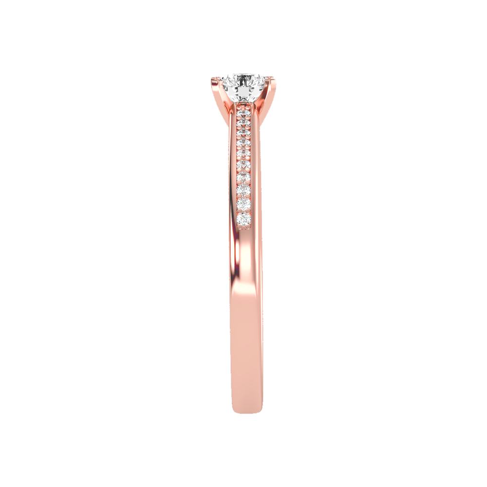 Glittery Solitaire Ring - Four
