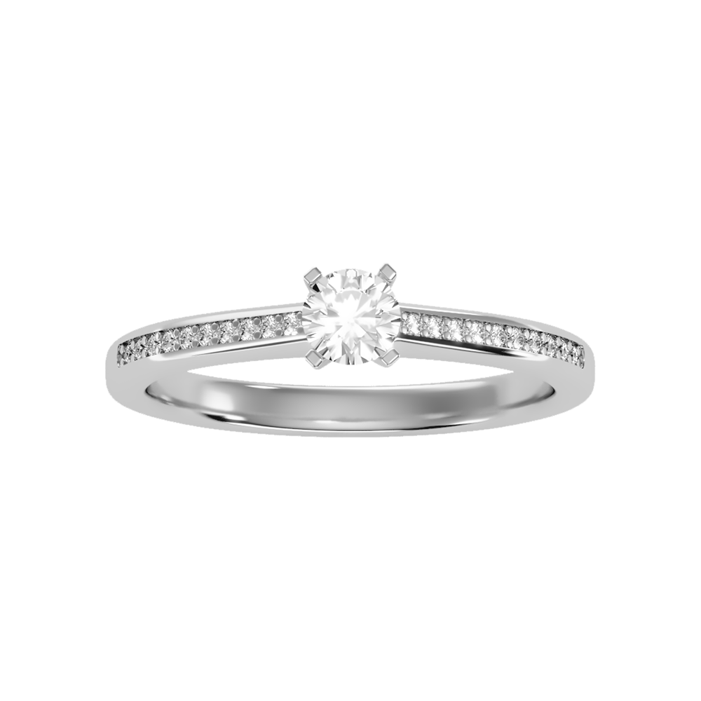 Glittery Solitaire Ring - Six