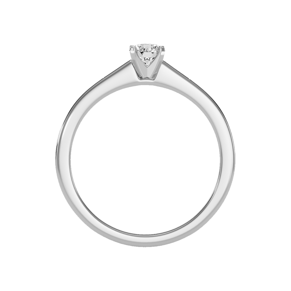 Glittery Solitaire Ring In 925 Sterling Silver - Eight