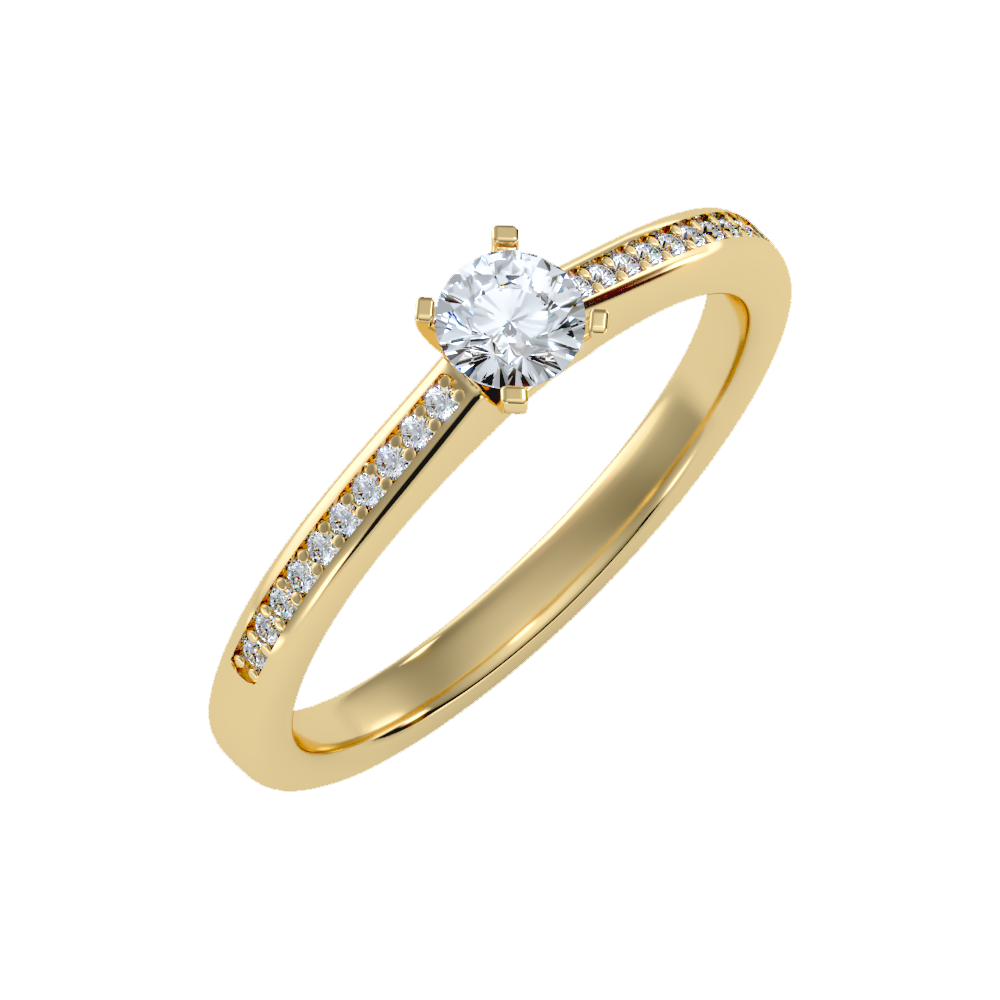 Glittery Solitaire Ring - Nine