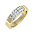 Glitzy Men's Double Row Lab Grown Diamond Band
