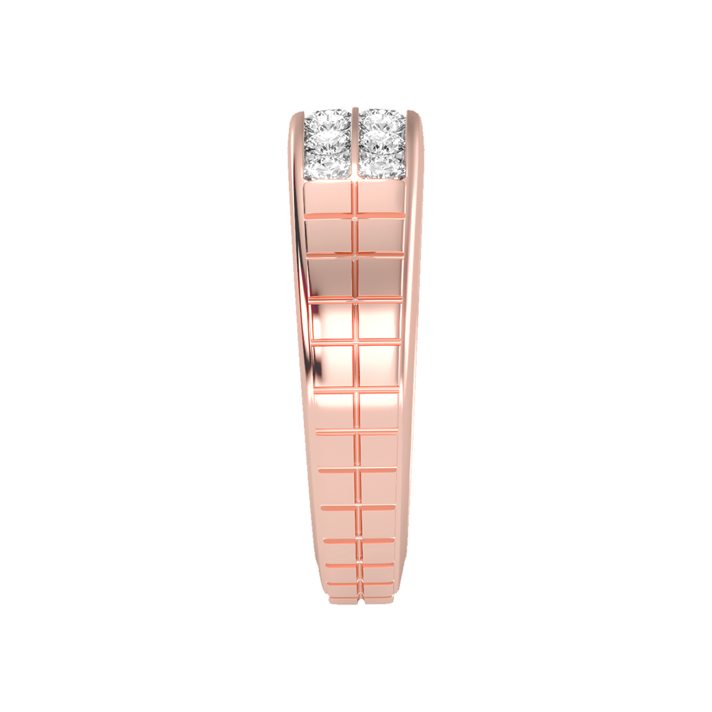 Glitzy Men's Band In 925 Sterling Silver - Eleven