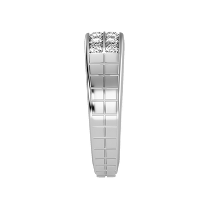 Glitzy Men's Band In 925 Sterling Silver - Seven