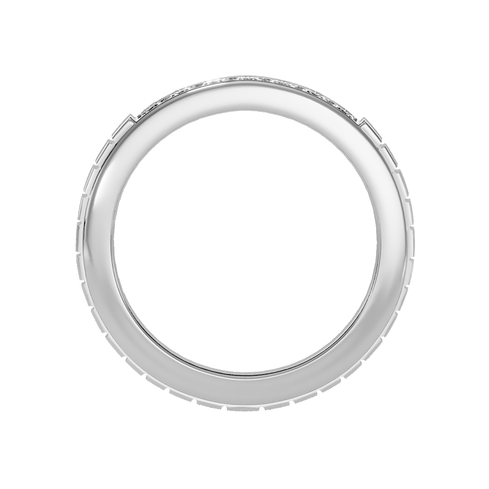 Glitzy Men's Band In 925 Sterling Silver - Eight