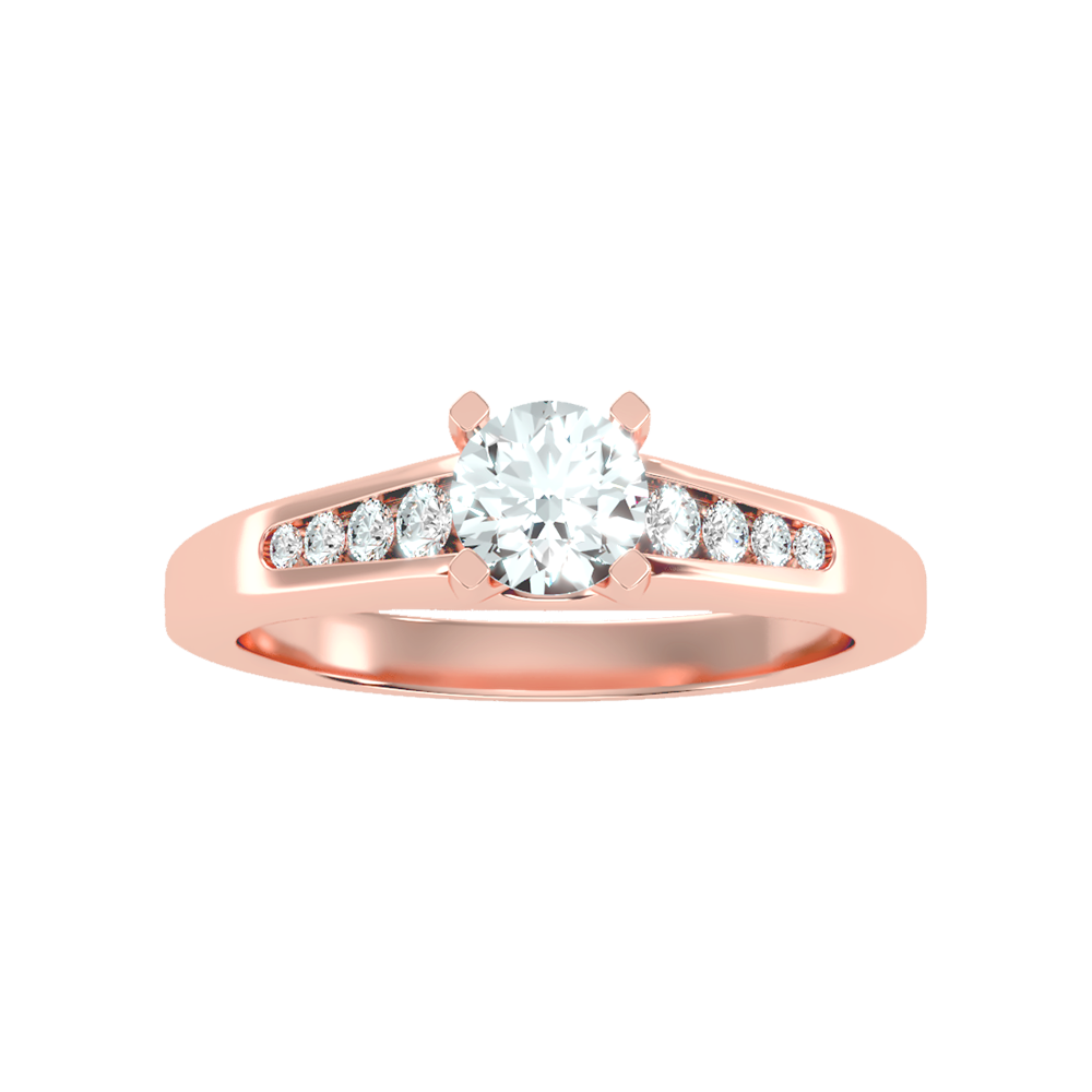 Glitz Solitaire Ring In 925 Sterling Silver - Eleven