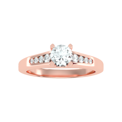Glitz Solitaire Ring In 925 Sterling Silver - Eleven