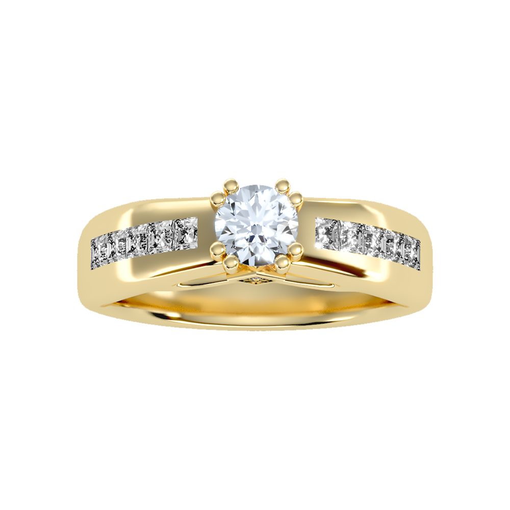 Glory Solitaire Ring In 925 Sterling Silver - Ten