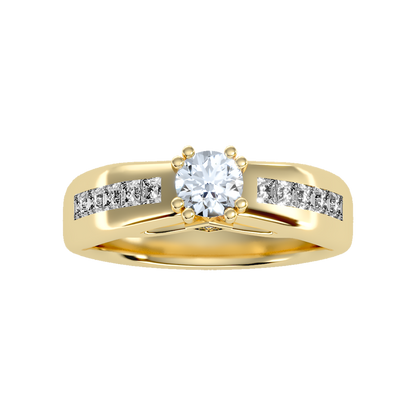 Glory Solitaire Ring In 925 Sterling Silver - Ten
