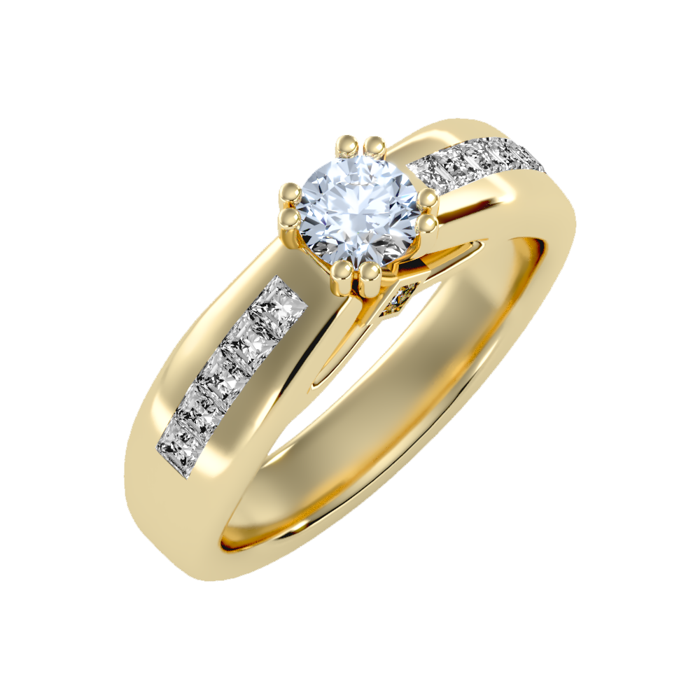 Glory Solitaire Ring In 925 Sterling Silver - Nine