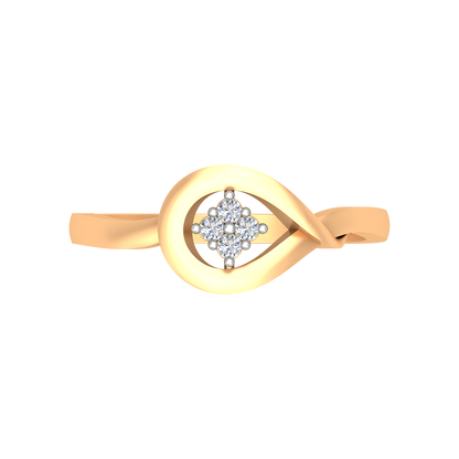 Glowing Droplet Ring In 925 Sterling Silver - Ten