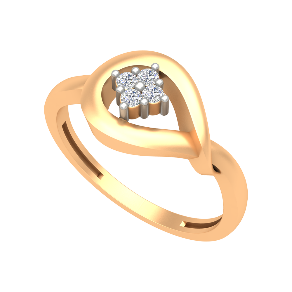 Glowing Droplet Ring In 925 Sterling Silver - Nine