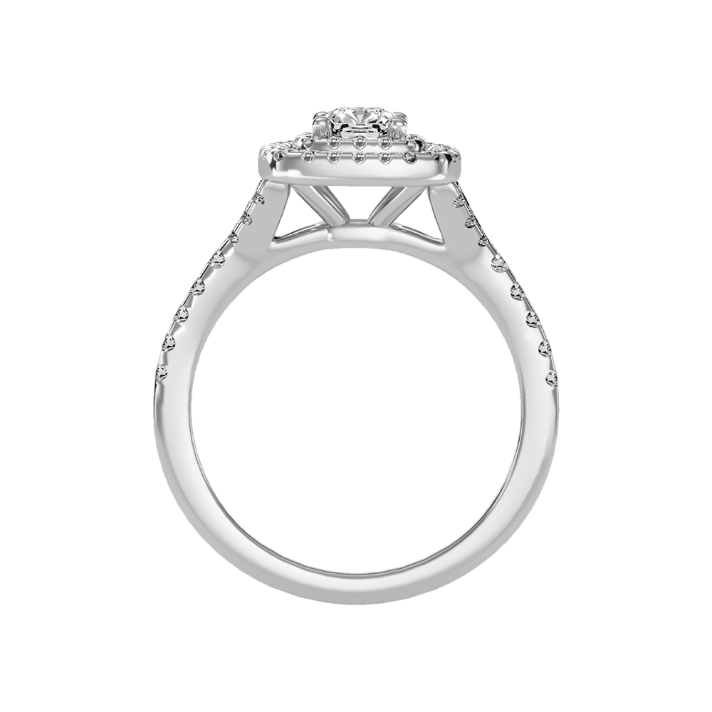Glowing Halo Solitaire Ring - Two