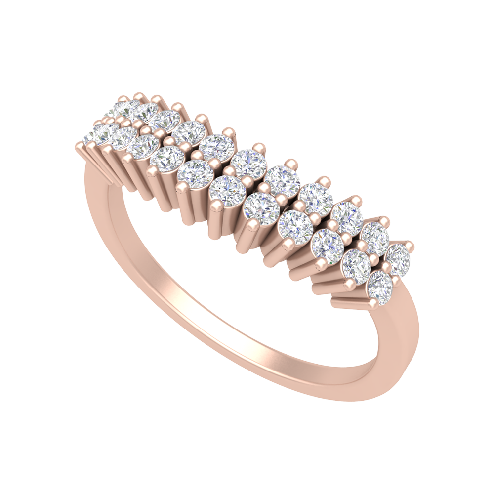 Glow Ring Cluster Ring In 925 Sterling Silver - One