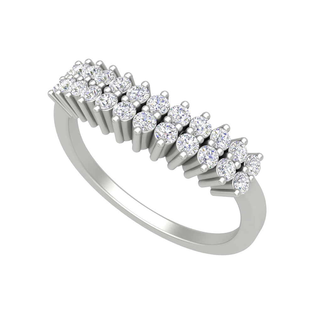 Glow Ring Cluster Ring In 925 Sterling Silver - Five