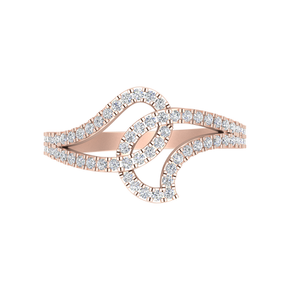 Gorgeous Blossom Droplet Half Eternity Ring In 925 Sterling Silver - Two