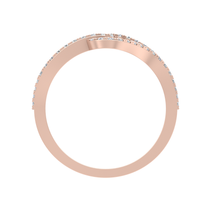 Gorgeous Blossom Droplet Half Eternity Ring - Four