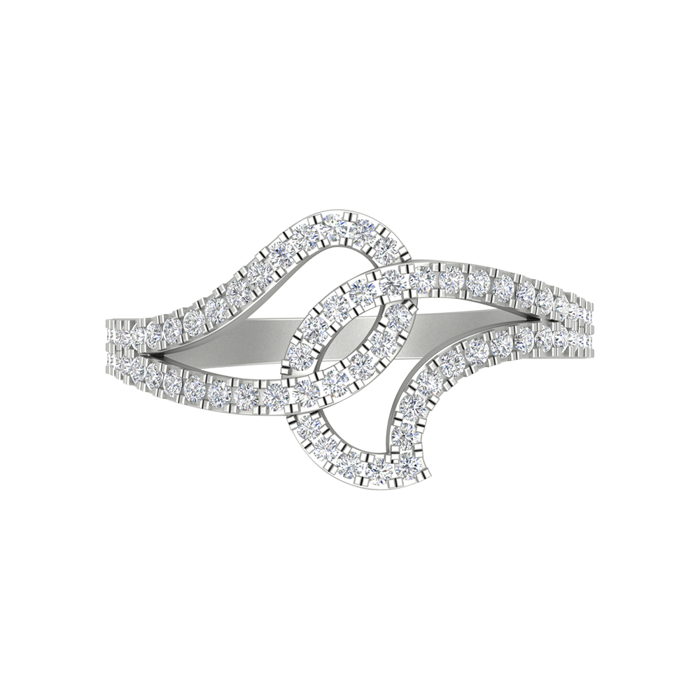Gorgeous Blossom Droplet Half Eternity Ring - Six