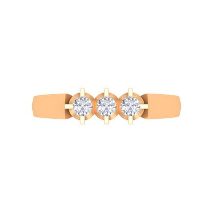 Gorgeous Gems Tri Stone Ring - Ten