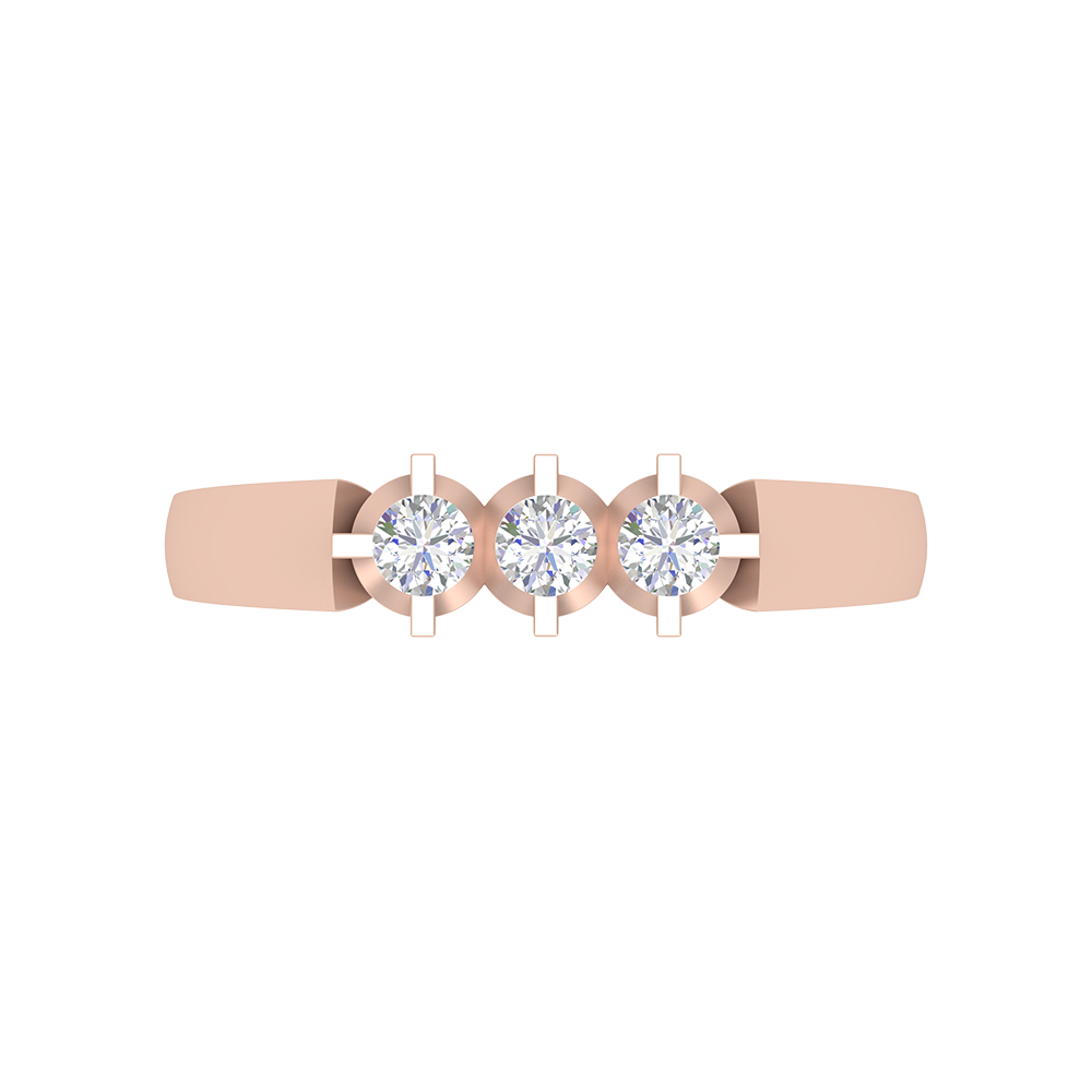 Gorgeous Gems Tri Stone Ring - Two