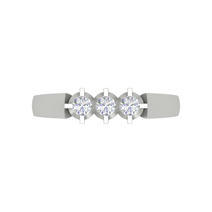 Gorgeous Gems Tri Stone Ring - Six