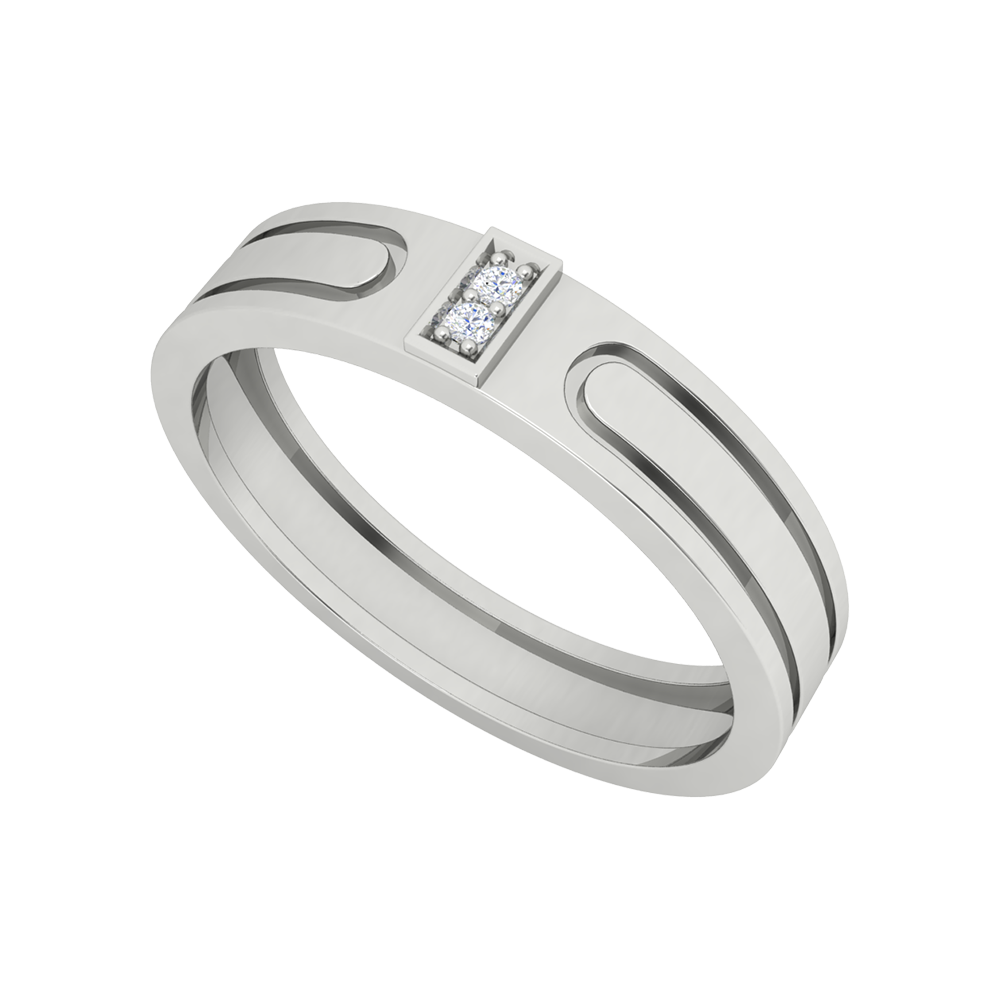 Gorgeous Vibe Two Stone Ring In 925 Sterling Silver - Five