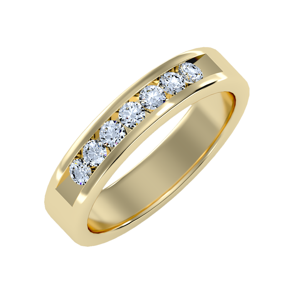 Graceful Broad Band Ring - One