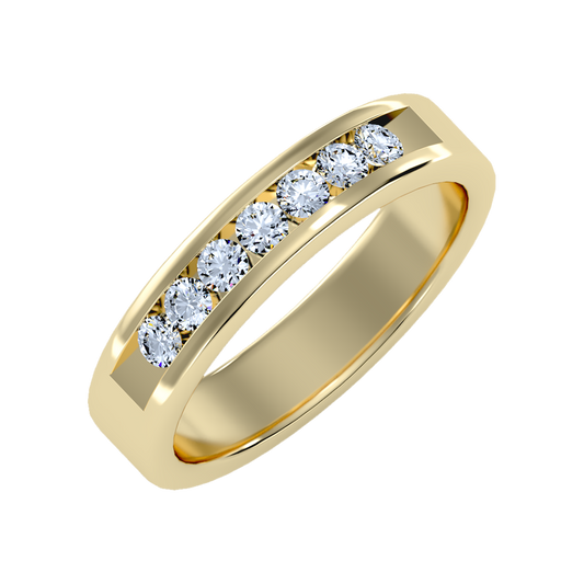 Graceful Broad Band Ring In 925 Sterling Silver - One