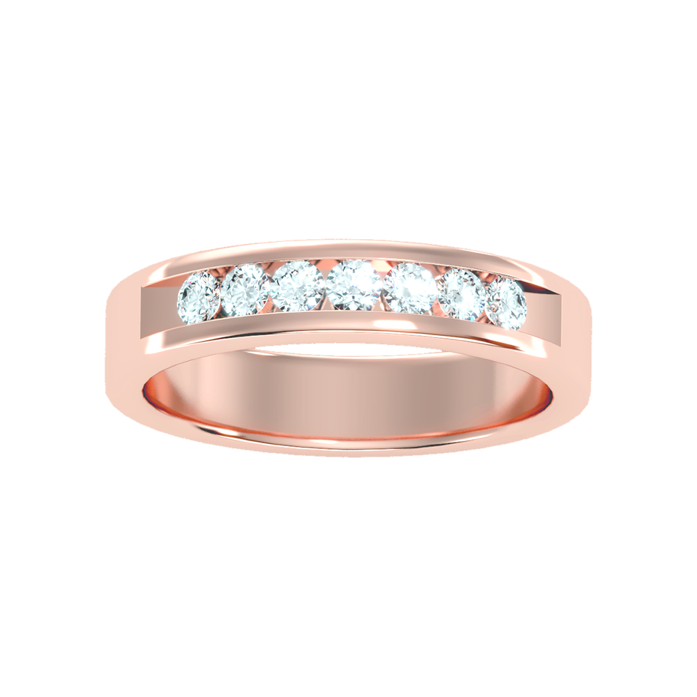 Graceful Broad Band Ring In 925 Sterling Silver - Ten
