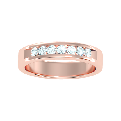 Graceful Broad Band Ring In 925 Sterling Silver - Ten