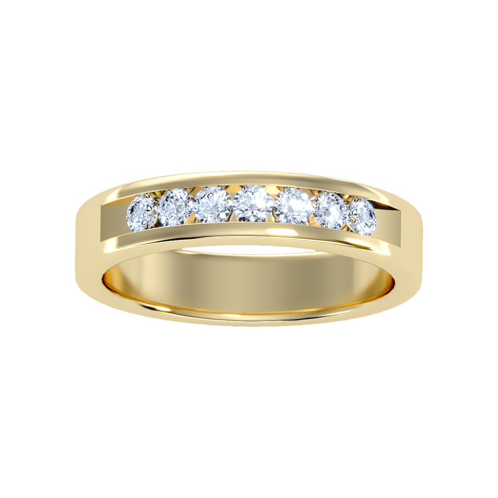 Graceful Broad Band Ring In 925 Sterling Silver - Three