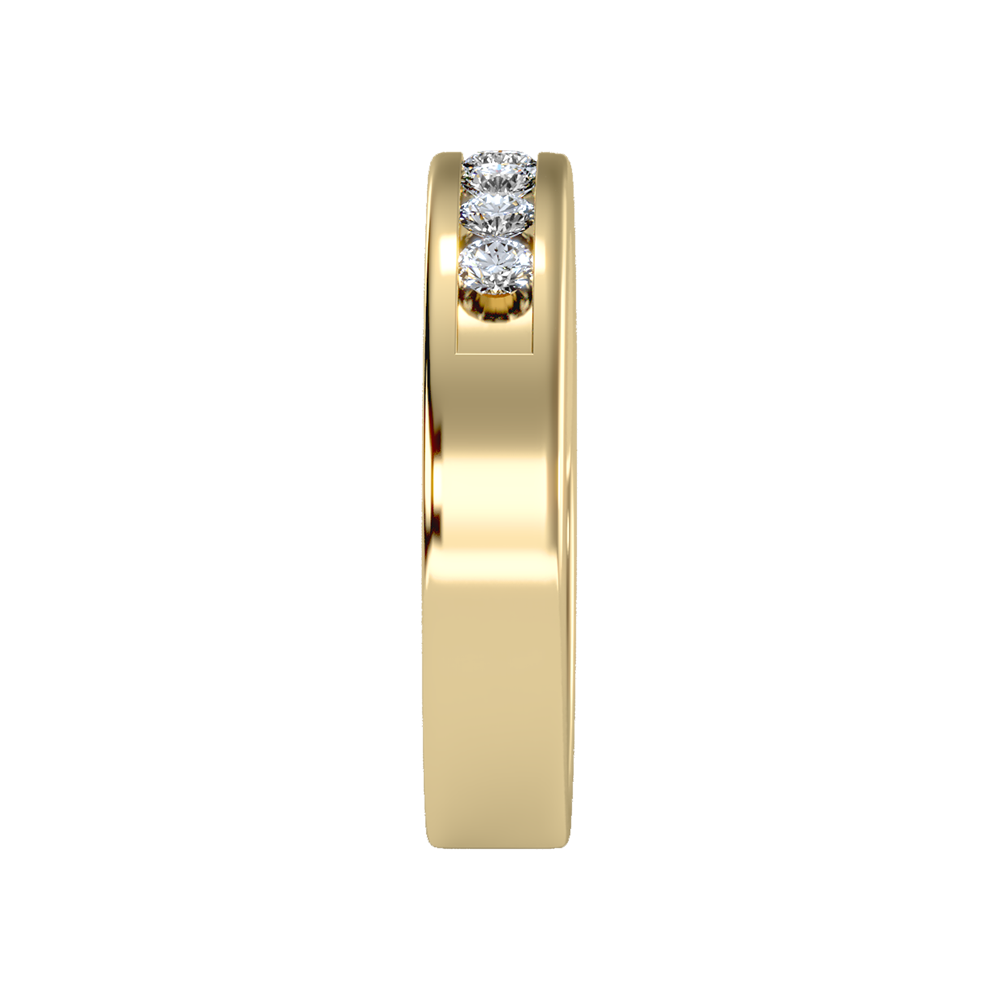 Graceful Broad Band Ring - Four