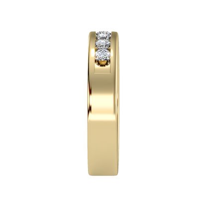 Graceful Broad Band Ring - Four